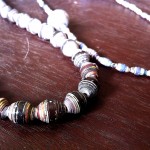 8. Recycled paper bead necklace