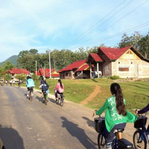 cycling to Kuang Si