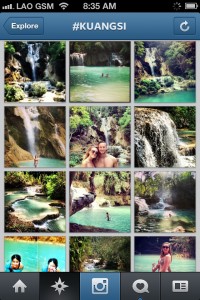 photos of Kuang Si waterfall